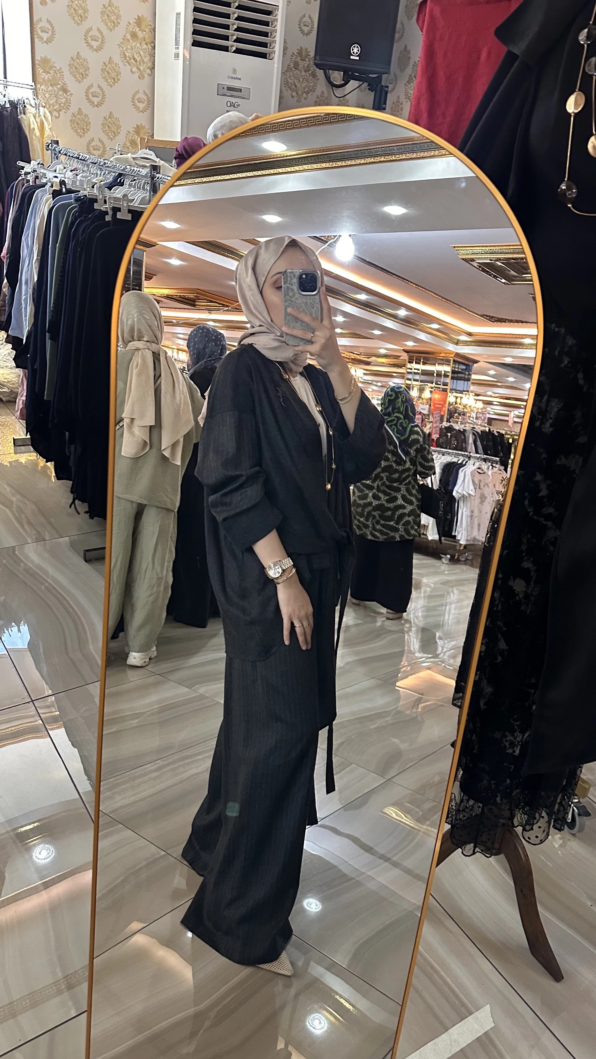 Prive Tasarım Broşlu Çizgili Takım