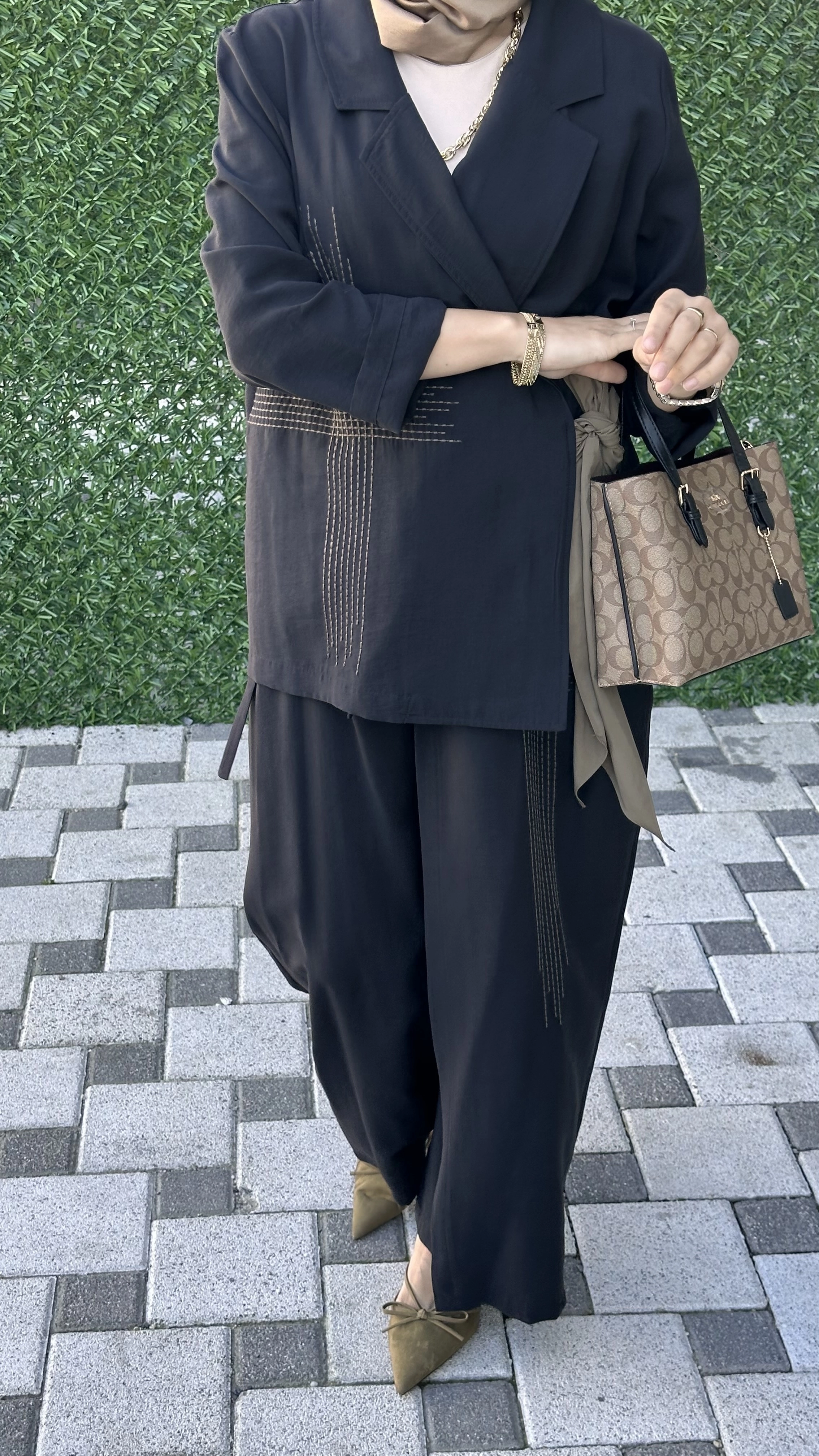 Prive Tasarım Dikişli Blazer Takım