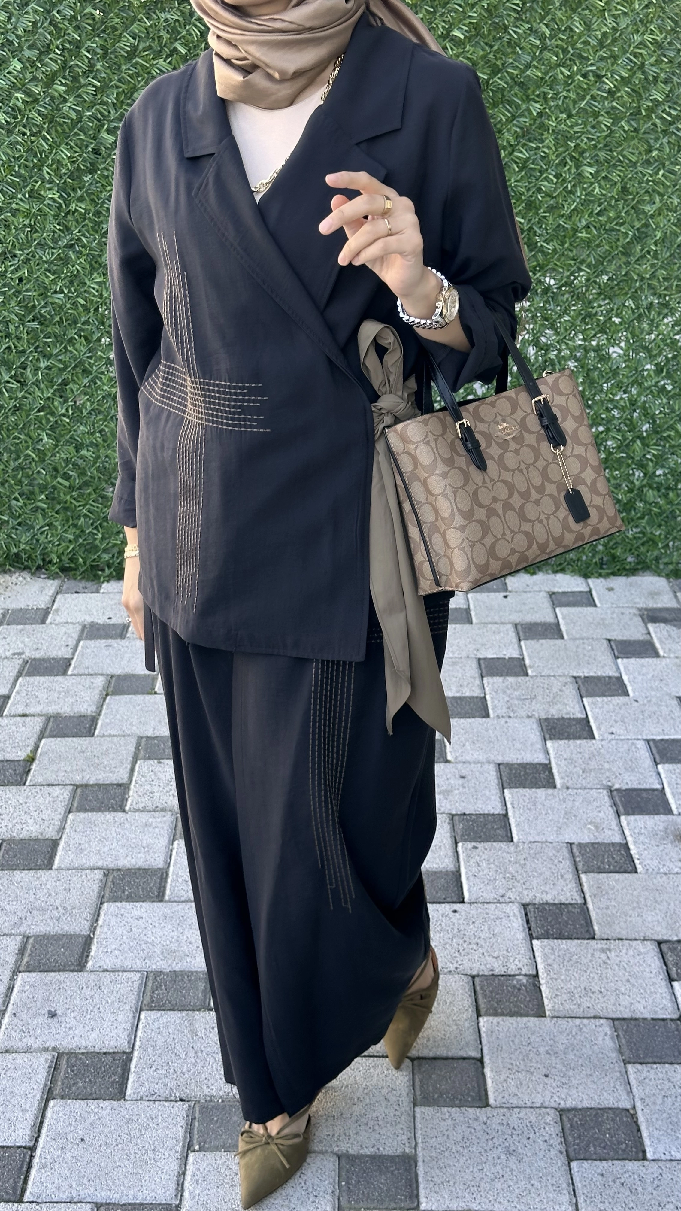 Prive Tasarım Dikişli Blazer Takım
