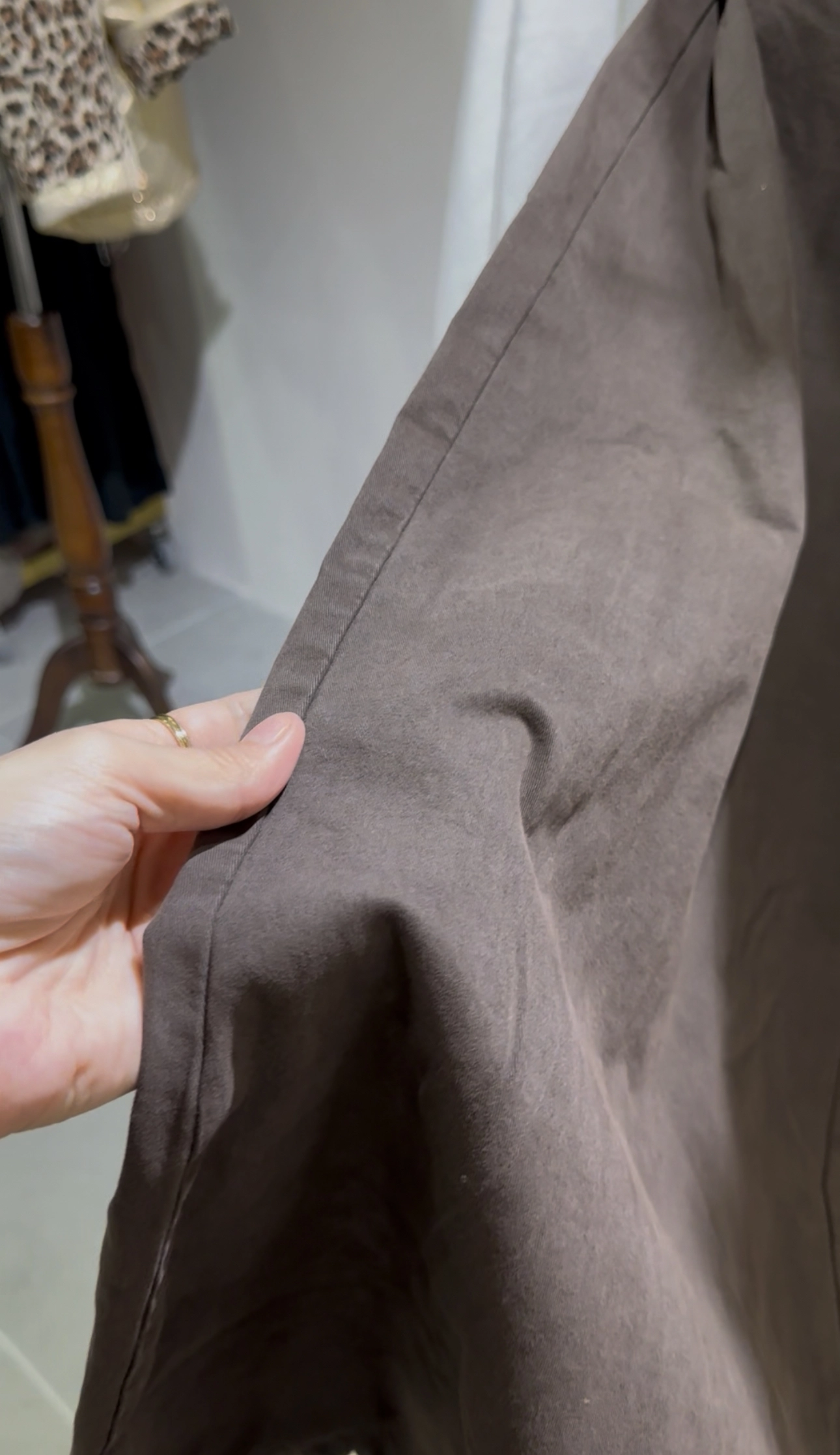 İthal Tensel Gabardin Kemerli Palazzo Pantolon