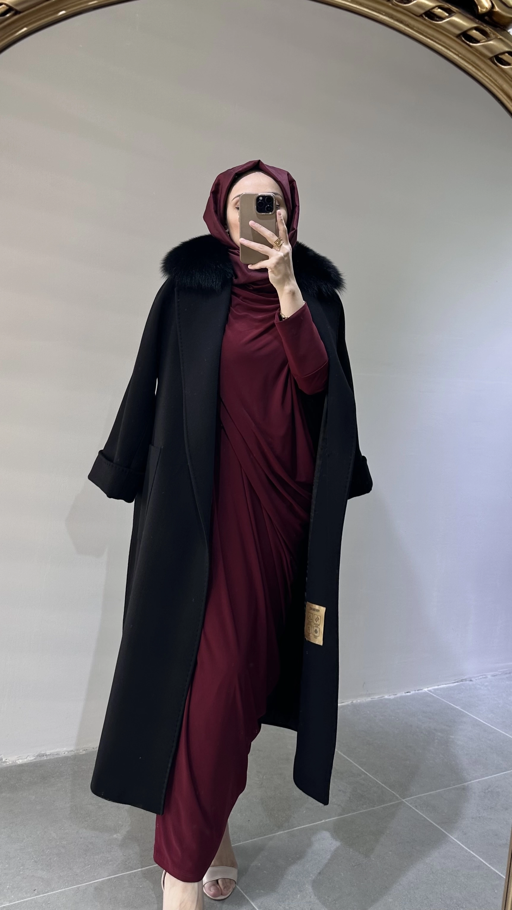 Massimo Model Kürklü Kaşmir Kaban