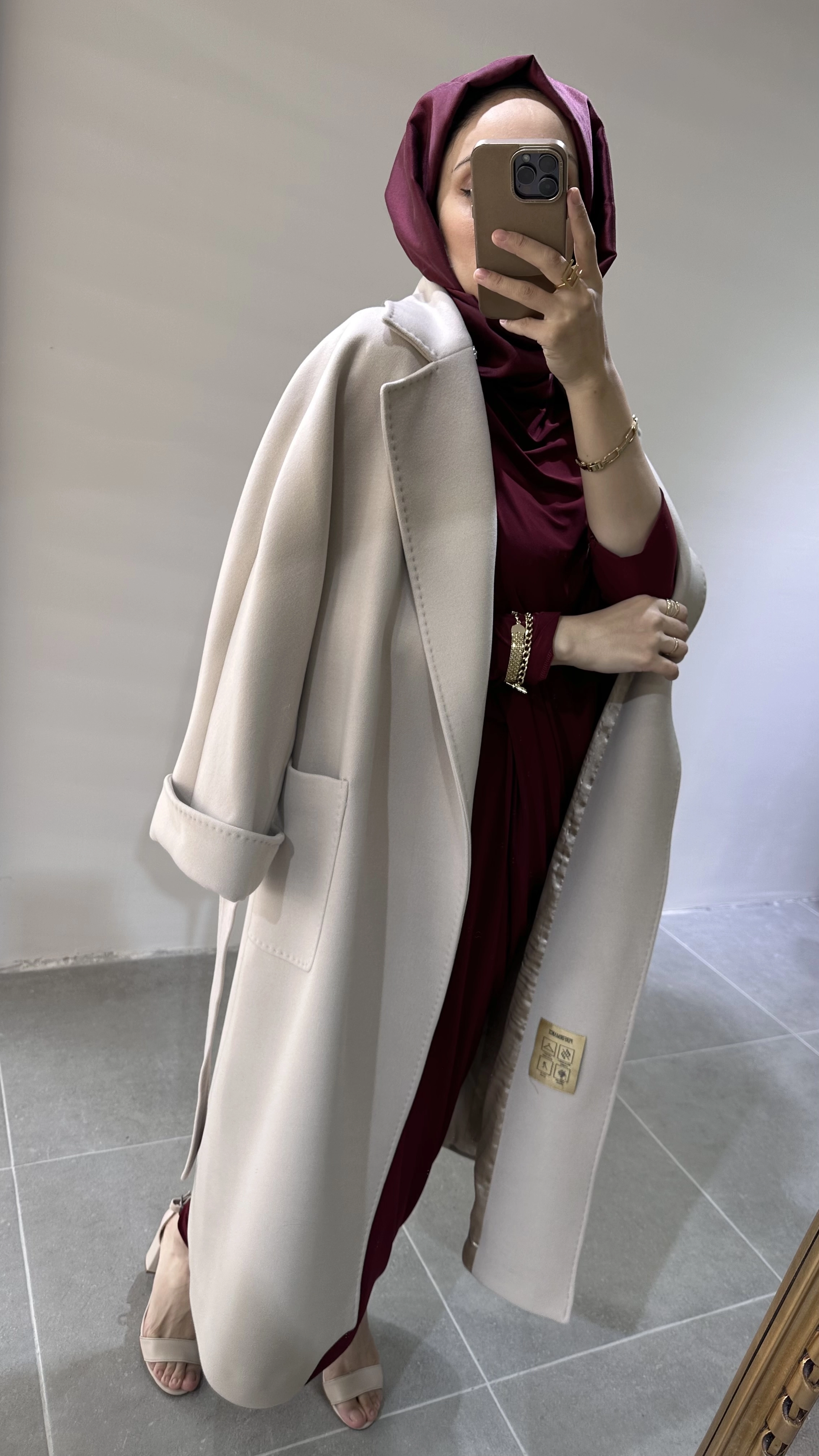 Massimo Model Kaşmir Kaban(Kürksüz)