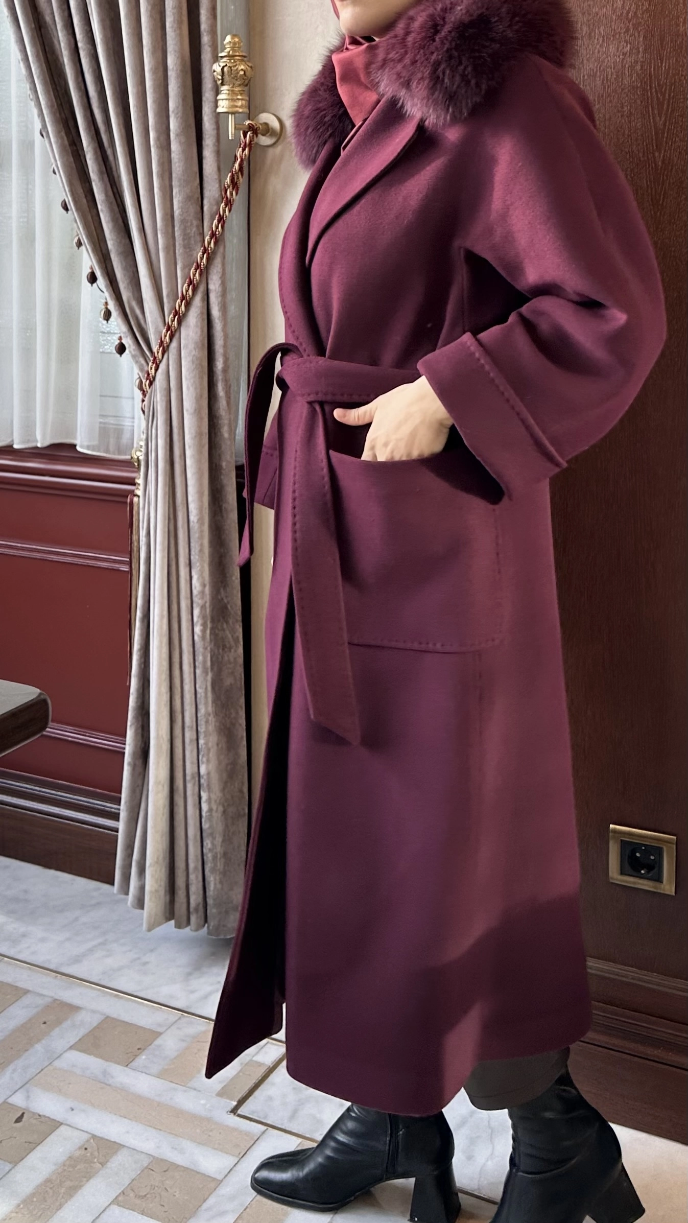 Massimo Model Kaşmir Kaban (Kürksüz)