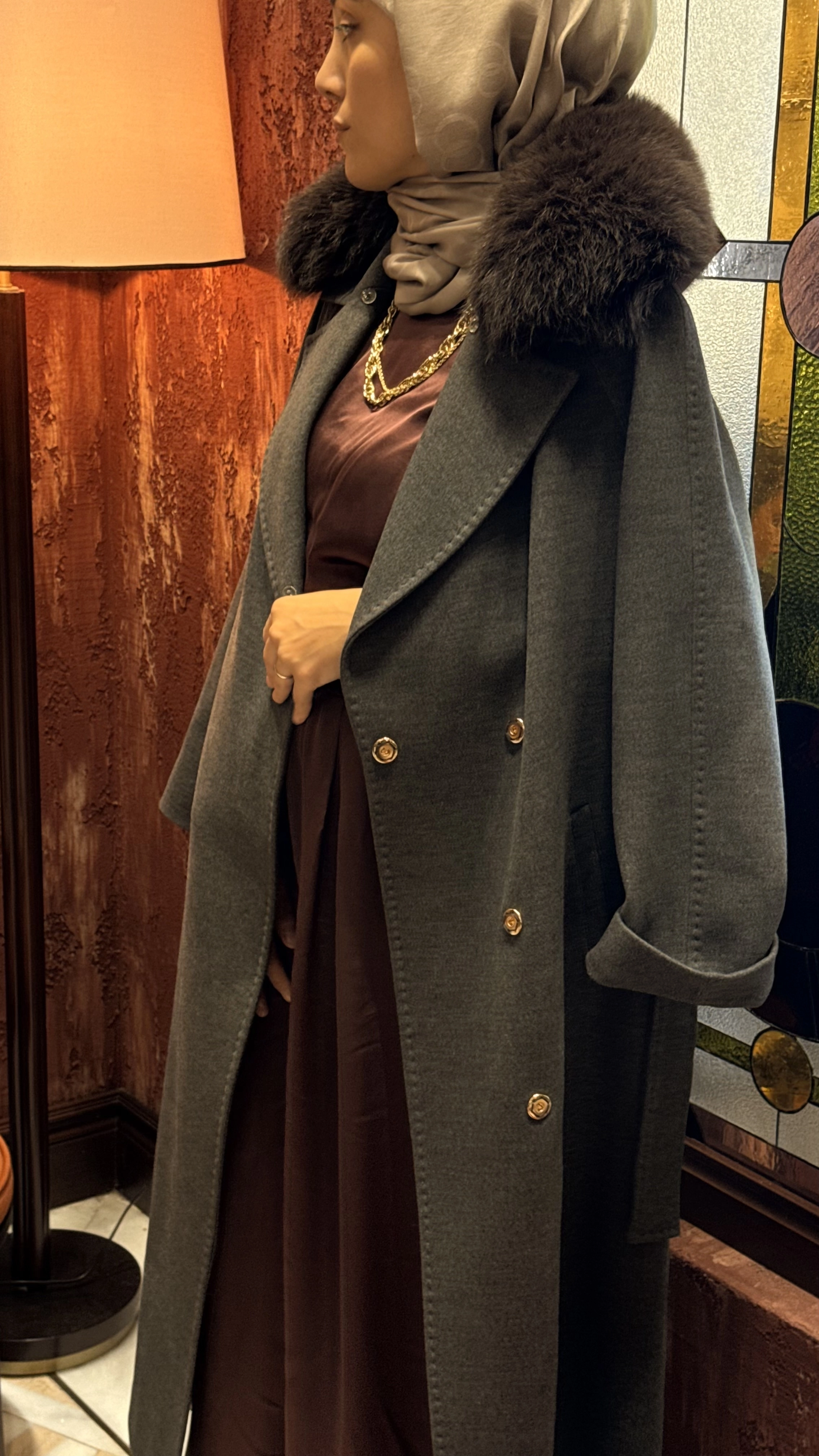 Massimo Model Kaşmir Kaşe Kaban (KürksüZ)