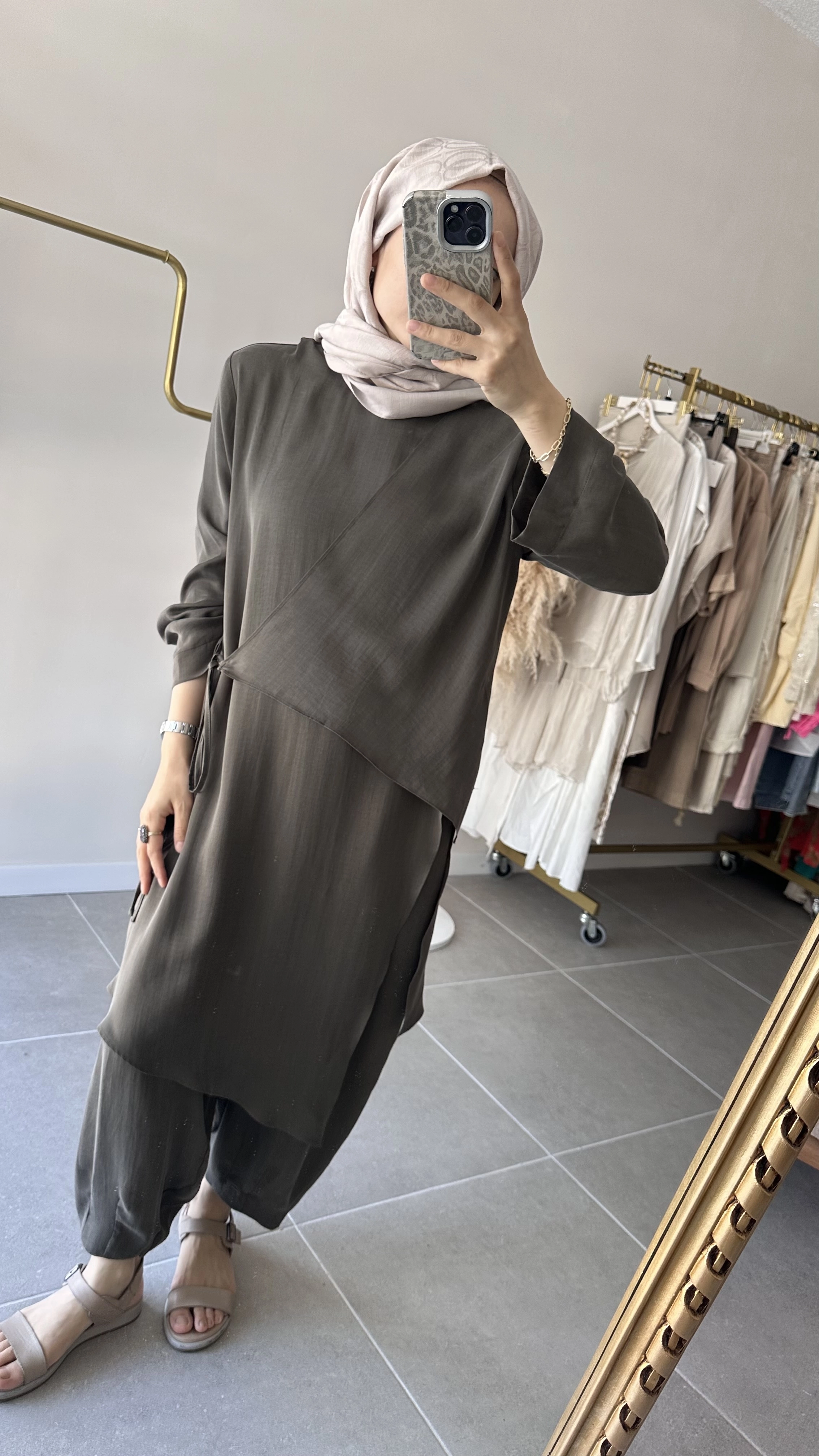 Prive Asimetrik Tunikli Modal Tasarım Soft Takım
