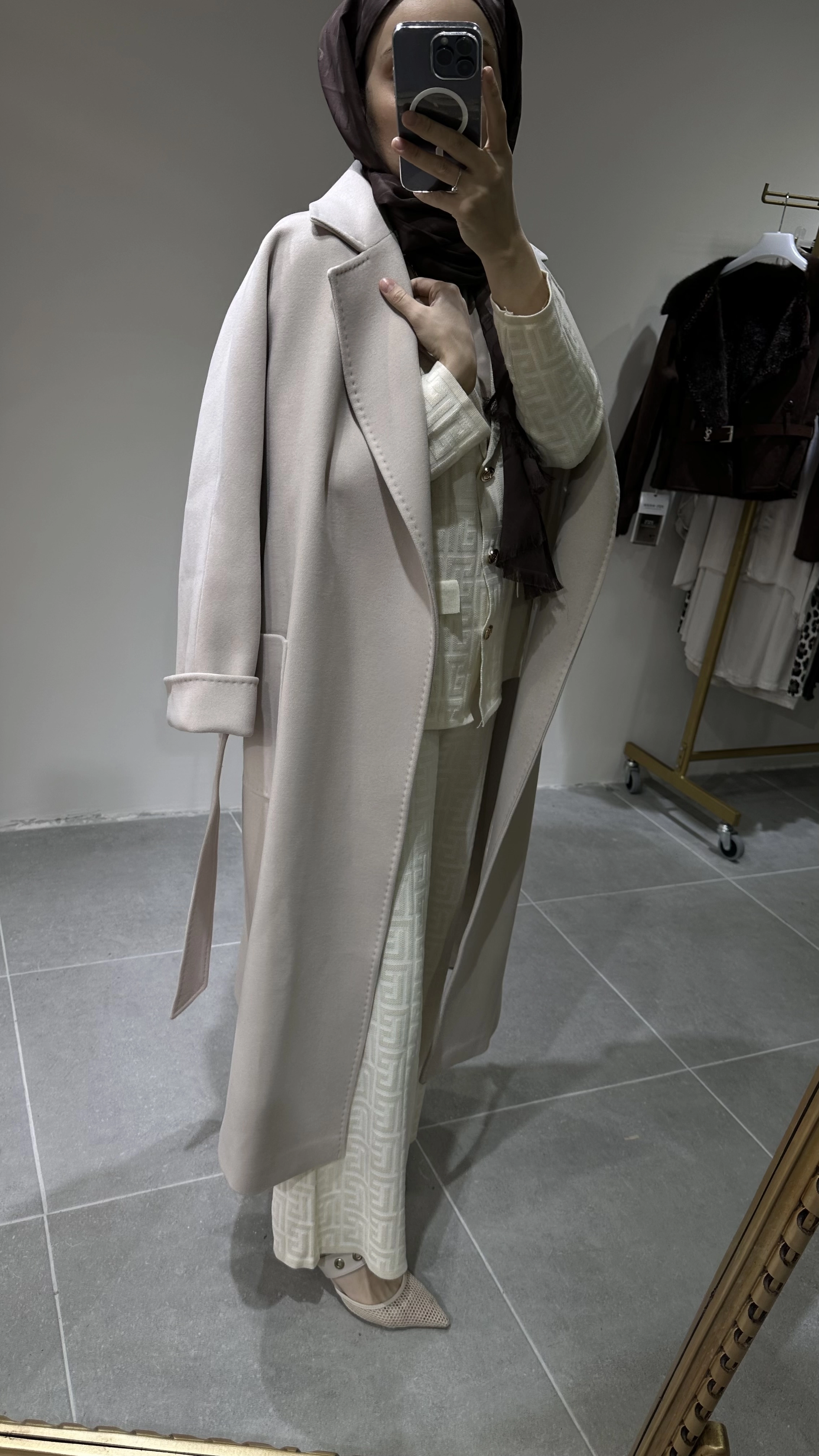 Massimo Model Kaşmir Kaban(Kürksüz)