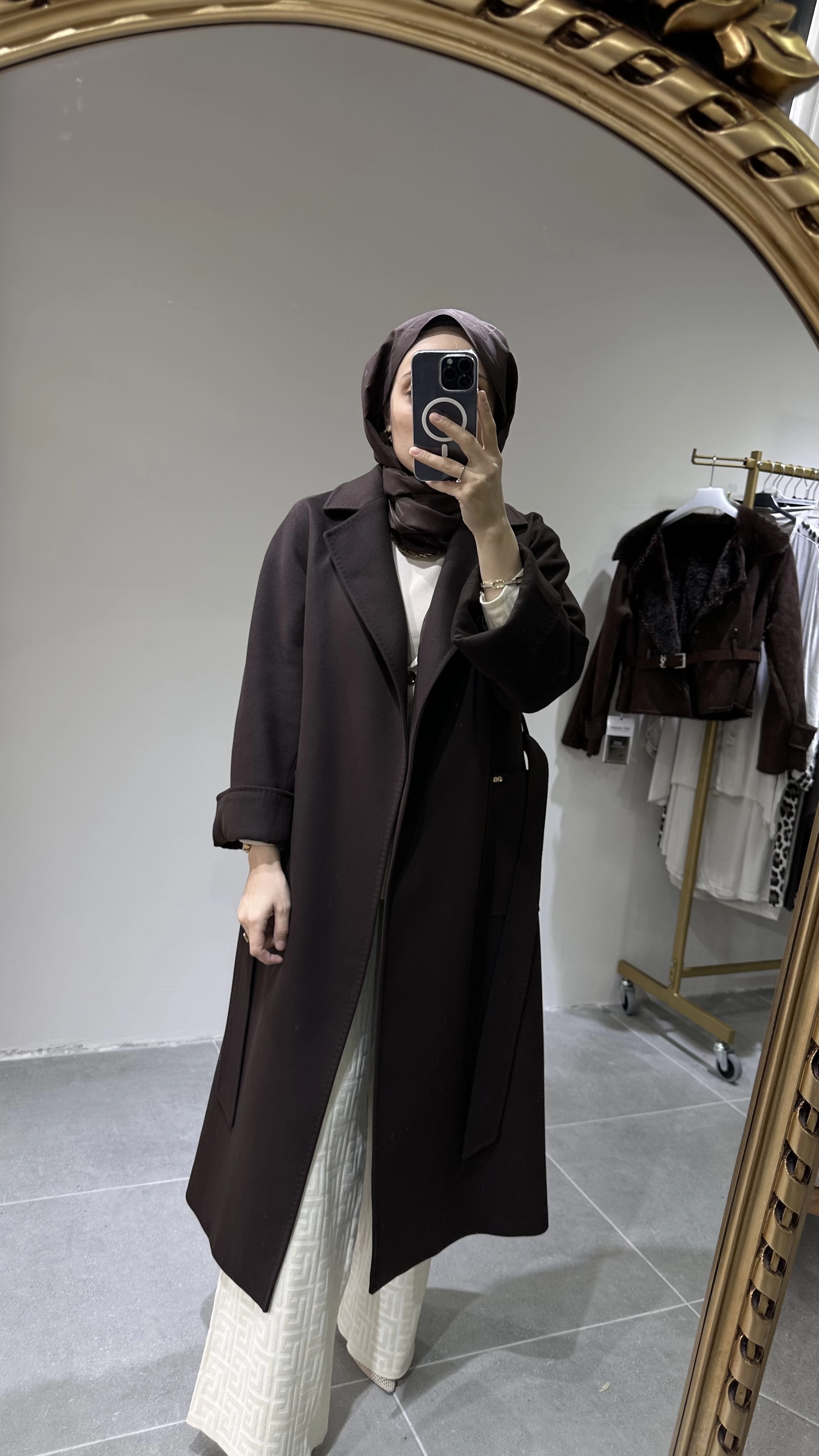 Massimo Model Kürksüz Kaşmir Kaban