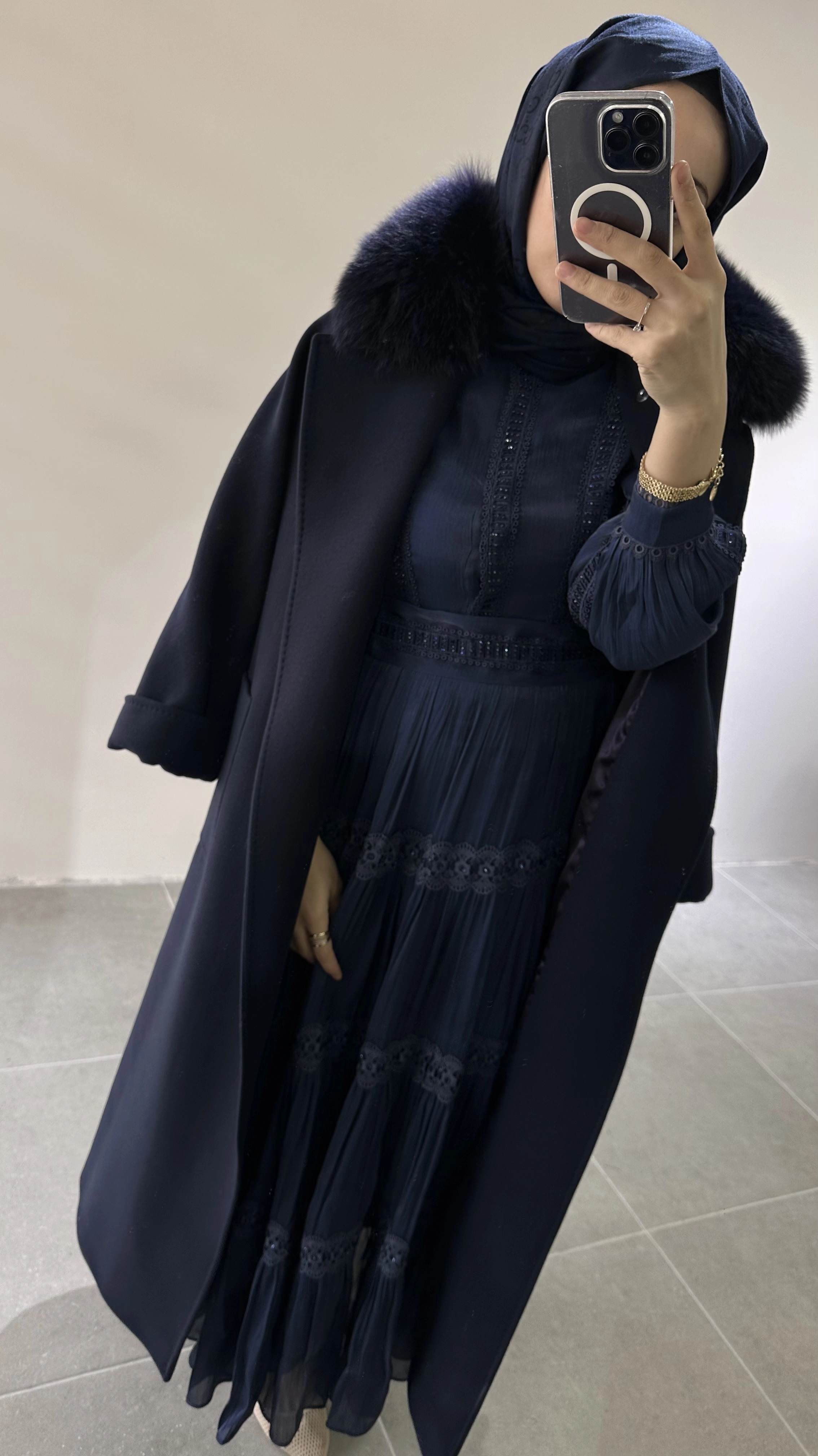 Taş ve Güpür İşlemeli İthal C.Dior Elbise