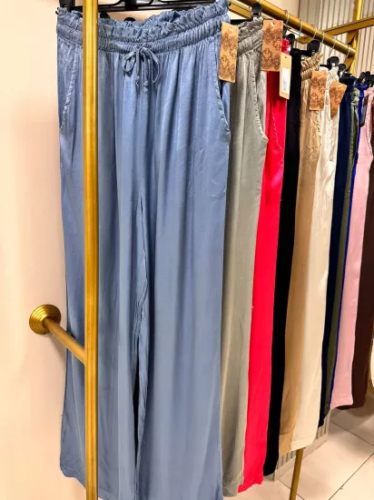 İtalyan ipek Saten Pantolon