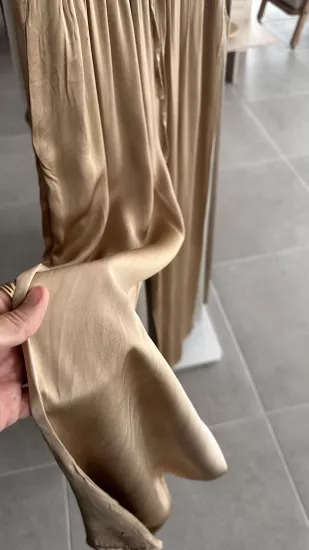 İtalyan ipek Saten Pantolon