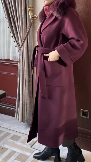 Massimo Model Kaşmir Kaban (Kürksüz)