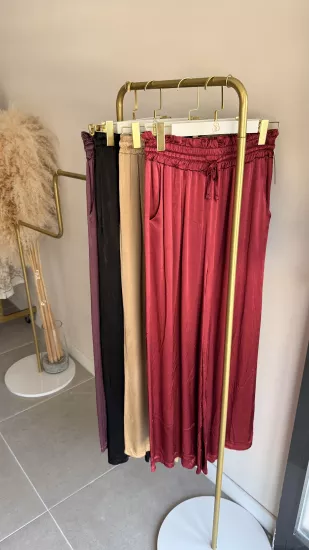 İtalyan İpek Saten Pantolon